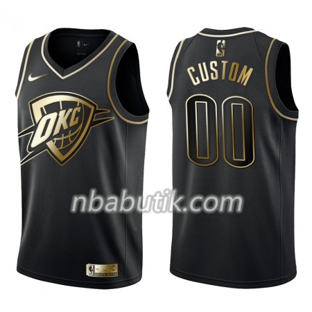 NBA Mænd Trøje Oklahoma City Thunder Custom Nike Sort Golden Edition Swingman NBA Mænd Trøje Oklahoma City Thunder Custom Nike Sort Golden Edition Swingman